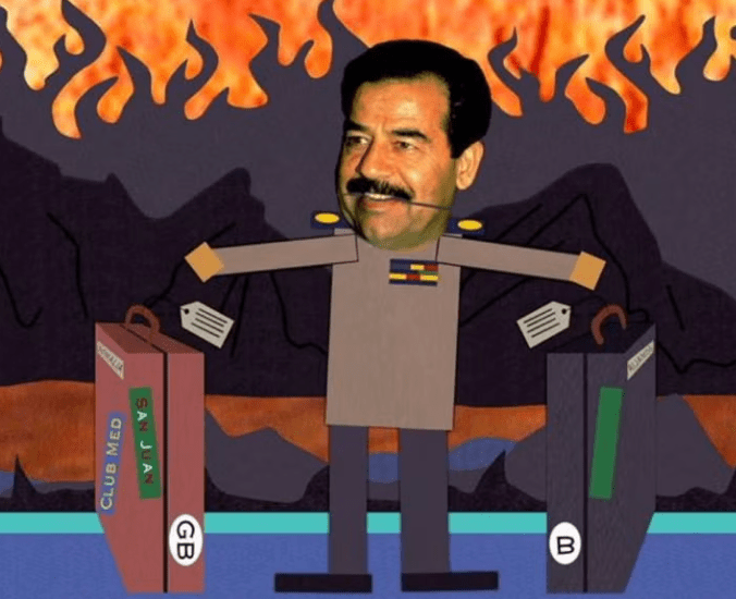 Saddam Hussein portrayed on 'South Park'